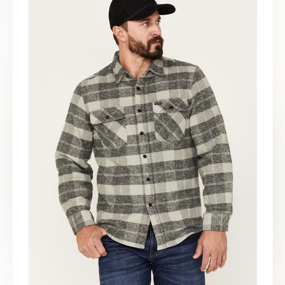 Brixton Bowery Standard Fit Long Sleeve Button Down Flannel Shirt